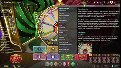 Regole del gioco Crazy Time